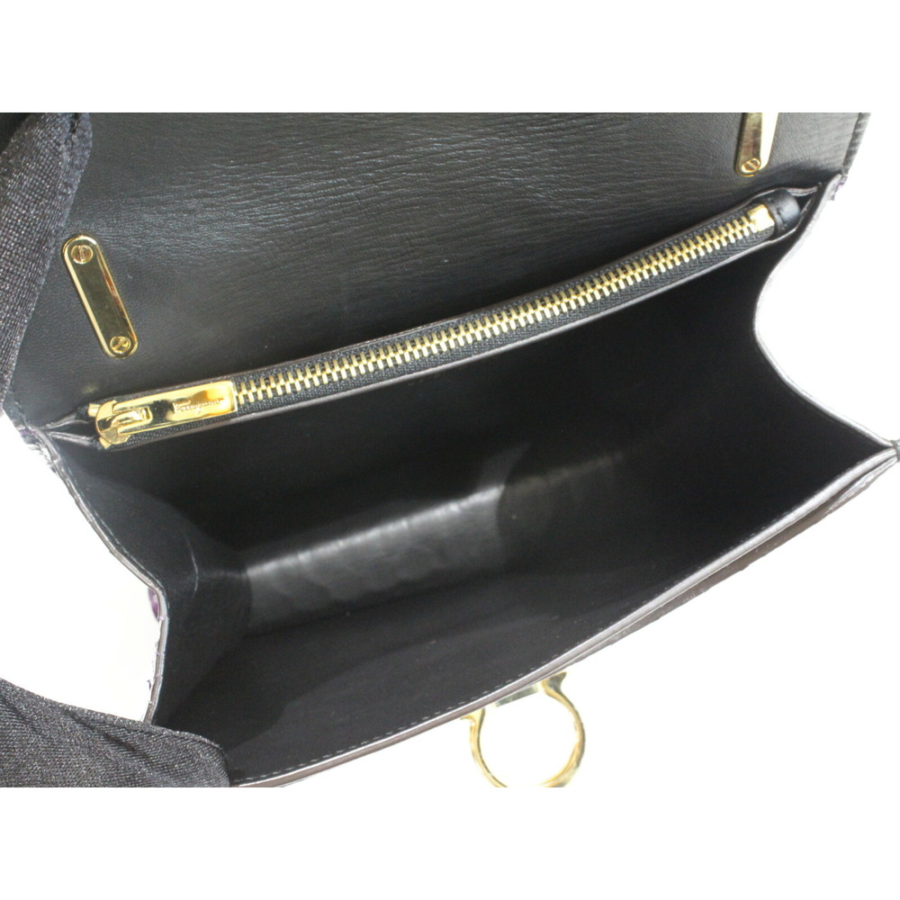 Salvatore Ferragamo 2way Handbag Python Purple - image 5